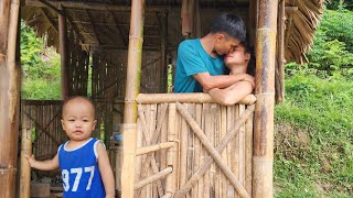 Single mother a bamboo house in the forest and then make a garden [upl. by Soisatsana580]