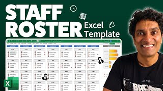 How to create a Work Schedule Roster using Excel [upl. by Sadonia]