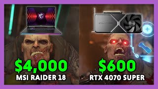 4000 Laptop vs 600 GPU Benchmark Comparison RTX 4080 Laptop vs RTX 4070 Super [upl. by Basset]