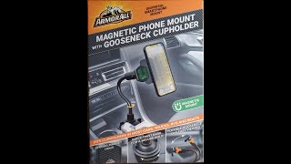 ArmorAll Magnetic Phone Holder with Gooseneck Review [upl. by Ecienaj]