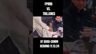 TRILLANES VS FPRRD AT QUADCOMM HEARING 11132024 duterte trillanes shorts fprrd shortvideo [upl. by Ahtreb407]