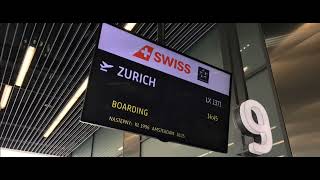 Airport Boarding Announcement Swiss [upl. by Oys]