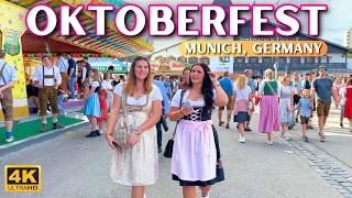 Oktoberfest Munich Walking Tour 💃 Worlds Largest Beer Festival in 4k60fps With Captions [upl. by Rustie802]