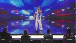 Australias Got Talent 2013  Auditions  Louise Kennedy Carks It On Stage [upl. by Aniles]