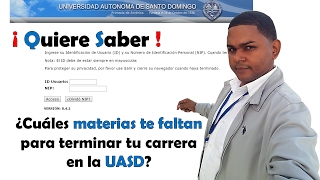 Consultar Materias que te faltan  Terminar tu carrera UASD [upl. by Baird535]