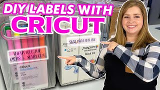 How to Make Clear Print Then Cut Label Stickers with Cricut  DIY Labels with Cricut [upl. by Fachanan]