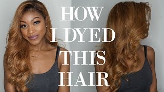 HOW I DYED MY BUNDLES HONEY BLONDE  FEAT HAIR VILLA [upl. by Crooks]