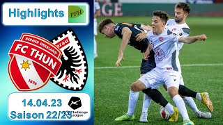 Highlights FC Thun vs FC Aarau 14042023 [upl. by Rehpinnej738]