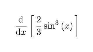 Derivative of 23sin3x [upl. by Ardnal]