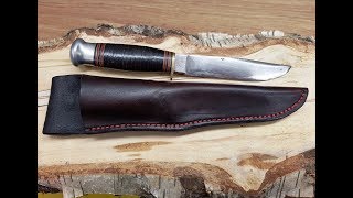 How To Make A Leather Knife Sheath by Harry Rogers [upl. by Burny391]