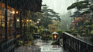 Real Rain Sound for Sleep amp Relaxation  Rain on Garden [upl. by Brion376]