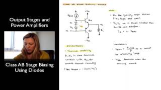 Class AB Stage Biasing Using Diodes [upl. by Suez]