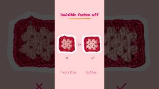 How To Invisible Fasten Off  Seamless Finish to your Crochet Project crochettips crochettutorial [upl. by Lerak252]