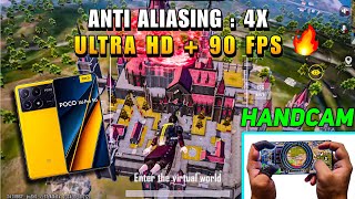 POCO X6 PRO HANDCAM😱💥BGMI  PUBG ULTRA HD  90 FPS pubgmobile tespubg gamplay handcam bgmi [upl. by Murray]