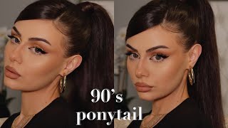 Quick amp Easy 90s Ponytail Tutorial  Trendy [upl. by Adelaja404]