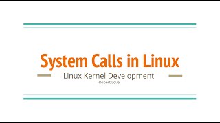 5 System Calls in Linux [upl. by Tallbott445]