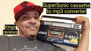 Supersonic 4 band Radio cassette mp3 converter unboxing and review [upl. by Janicki156]