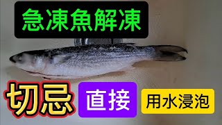 其他急凍魚解凍方法 急凍魚解凍凍魚快速熔雪Thawing frozen fish [upl. by Scully]