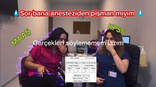 ANESTEZİ ⚕️pişmanlık mı  Kpss den 879 almak  maaş ve çalışma şekli [upl. by Vtehsta]