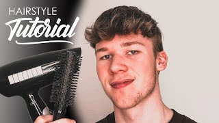 Wellige Haare nach VORNE STYLEN Männer  Wasserrutsche Haare Tutorial [upl. by Waldemar]