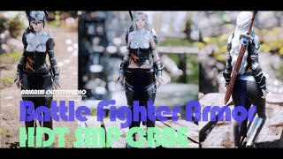 SKYRIM OUTFIT I Battle Fighter Armor HDT SMP CBBE [upl. by Elleniad]