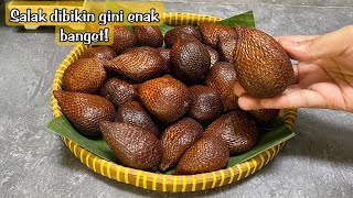 BUAH SALAK DIBIKIN GINI ENAK DAN GURIH BANGET‼️ RESEP ASINAN BUAH SEGAR [upl. by Esiuqcaj]