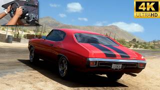 OLDCARS CHEVROLET CHEVELLE SUPER SPORT 454 1970  Forza Horizon 5  Steering Wheel Gameplay [upl. by Tnecillim]