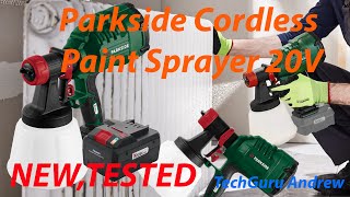 Parkside Cordless Paint Sprayer 20V PFSA 20 Li B2 [upl. by Tinor163]