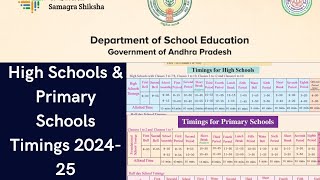 💐 Academic Calendar 202425 High Schools amp Primary Schools Timings 💐 [upl. by Lindie]