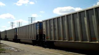 BNSF 5719 Loaded Coal Train Kewanee IL [upl. by Wildee522]