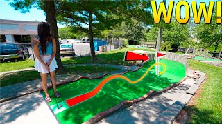 We Both Get a Hole in One at this Relaxing Mini Golf Course [upl. by Emmalee]