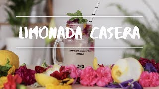 Cómo hacer limonada casera con flores [upl. by Eytak]