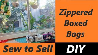 DIY Sew to Sell Zippered Boxed Bags fully lined How to Price Your Product More of My best Sellers [upl. by Gabler]