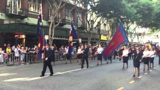 Carindale Salvation Army Band on the Anzac Day March 2016 Brisbane [upl. by Hyacinth]