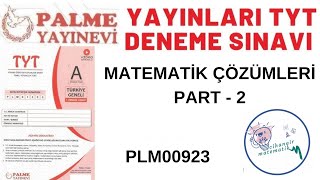 TYT Matematik Deneme Çözümleri Palme Batı Serisi  Cevap Anahtarı TYT PLM00923  2023 22 [upl. by Euf]