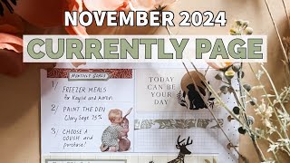 November 2024 Currently Page Plan With Me  Classic Happy Planner [upl. by Nosittam953]