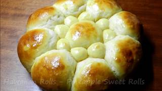 HAWAIIAN ROLLS Recipe  Pineapple Sweet Rolls  Soft [upl. by Ennyroc593]