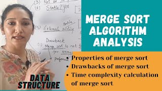 Merge Sort Algorithm Analysis  Data Structure 80 [upl. by Lamarre]