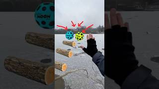 Закинули ДВА Moon Ball на ЛІД та питаємось їх дістати🥶 gravityball moonball дюха funny ball [upl. by Lyn]