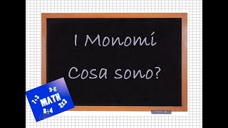 I monomi cosa sono Definizione e carqtteristiche [upl. by Yvan]