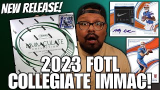 NEW RELEASE 2023 PANINI IMMACULATE COLLECTION COLLEGIATE FOOTBALL FOTO BOX WE HIT BIG [upl. by Ttegdirb707]