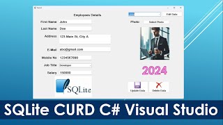 SQLite curd C  SQLite insert update delete data  Source Code  visual studio 2024 [upl. by Tranquada526]