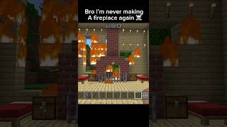 Bro I am never making a fireplace again 😅 minecraft shortfeed [upl. by Beutner]