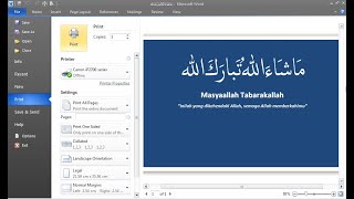 Menulis Masya Allah Tabarakallah Dalam Tulisan Arab di Word • Simple News Video [upl. by Enrika264]