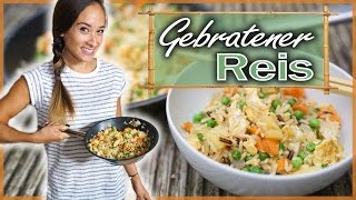 Gebratener Reis mit Gemüse  Fried rice  Gesundes asiatisches Gericht  Nur 12 Minuten amp unter 5€ [upl. by Nnuahs]