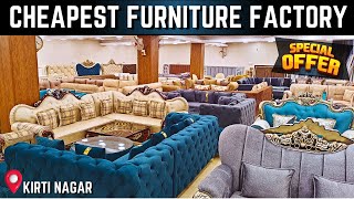 Modern furniture at factory price in Kirti nagar furniture market delhi sofa set beds chairs sofa [upl. by Allehs294]