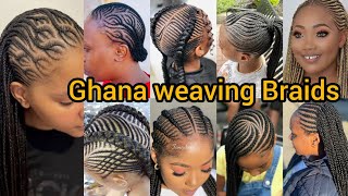 2024 Latest Cornrow Braids Hairstyles  Straight Back Cornrow Braids  Ghana Weaving Braids 2024 [upl. by Appleby]