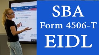 EIDL SBA Form 4506T for EIDL Required Form for EIDL loan and grant SBA 20 Request for Tax Return [upl. by Neysa]