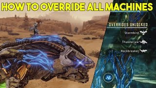 Horizon Zero Dawn How To Override All Types Of Machines Including ThunderjawsRockbreakersetc [upl. by Nreval]