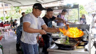 Cook No Rest Ultimate Wok Skills Great Team Work Best Lunch Food Restaurant in Cambodia [upl. by Enneite]